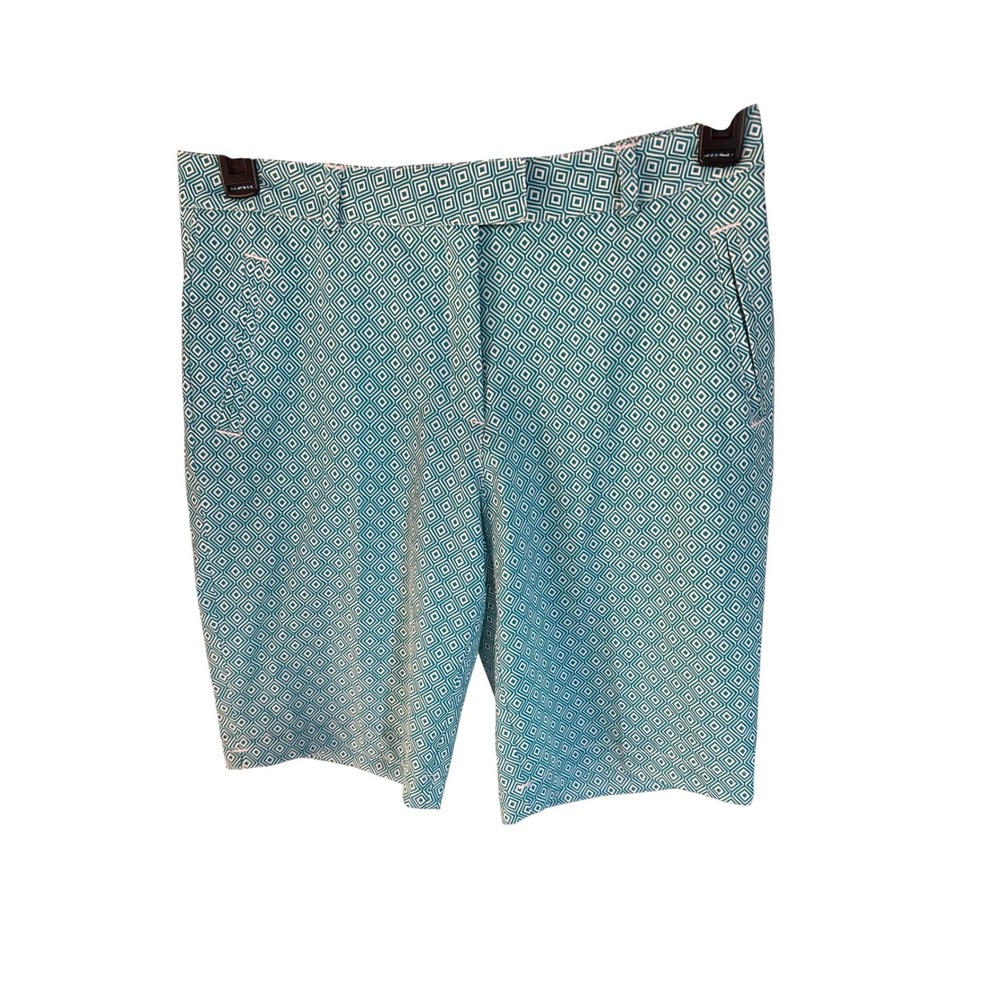 Lady Hagen Essentials Golf Shorts‎ Blue Enamel Geometric Diamond Print Size 6